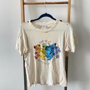 Vintage Distressed Grateful Dead Dancing Bears Band Tee: Women's M